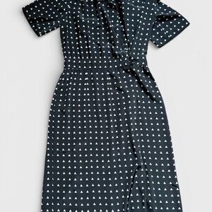 Vintage Liz Claiborne Black and White Triangle Dress